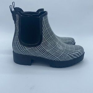 Jeffrey Campbell Black White Rain Boots
